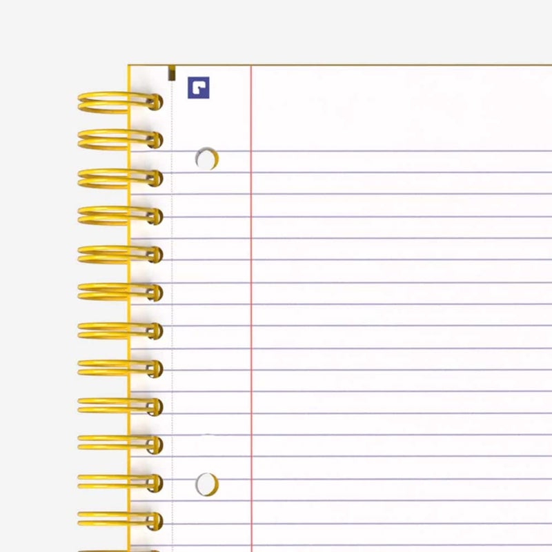 Hamelin, Spiral Notebook, 8.5x11in, College Ruled, Hardcover, 90shts/180 Pages, 3 Subject Notebook, SUNSHINE Yellow - Image 2